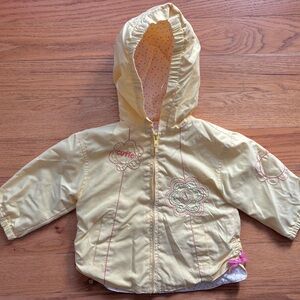 Carter’s Yellow Floral Hooded Long Sleeve Zip-Up Jacket - 18 Months